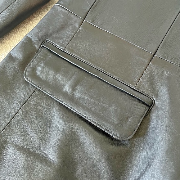 Mens Barneys leather Blazer - Picture 8 of 12